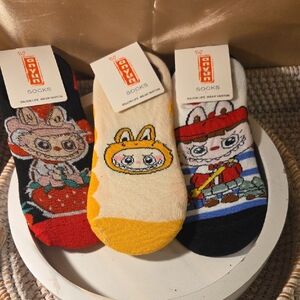 Cute  Labubu Cartoon Character Socks Set